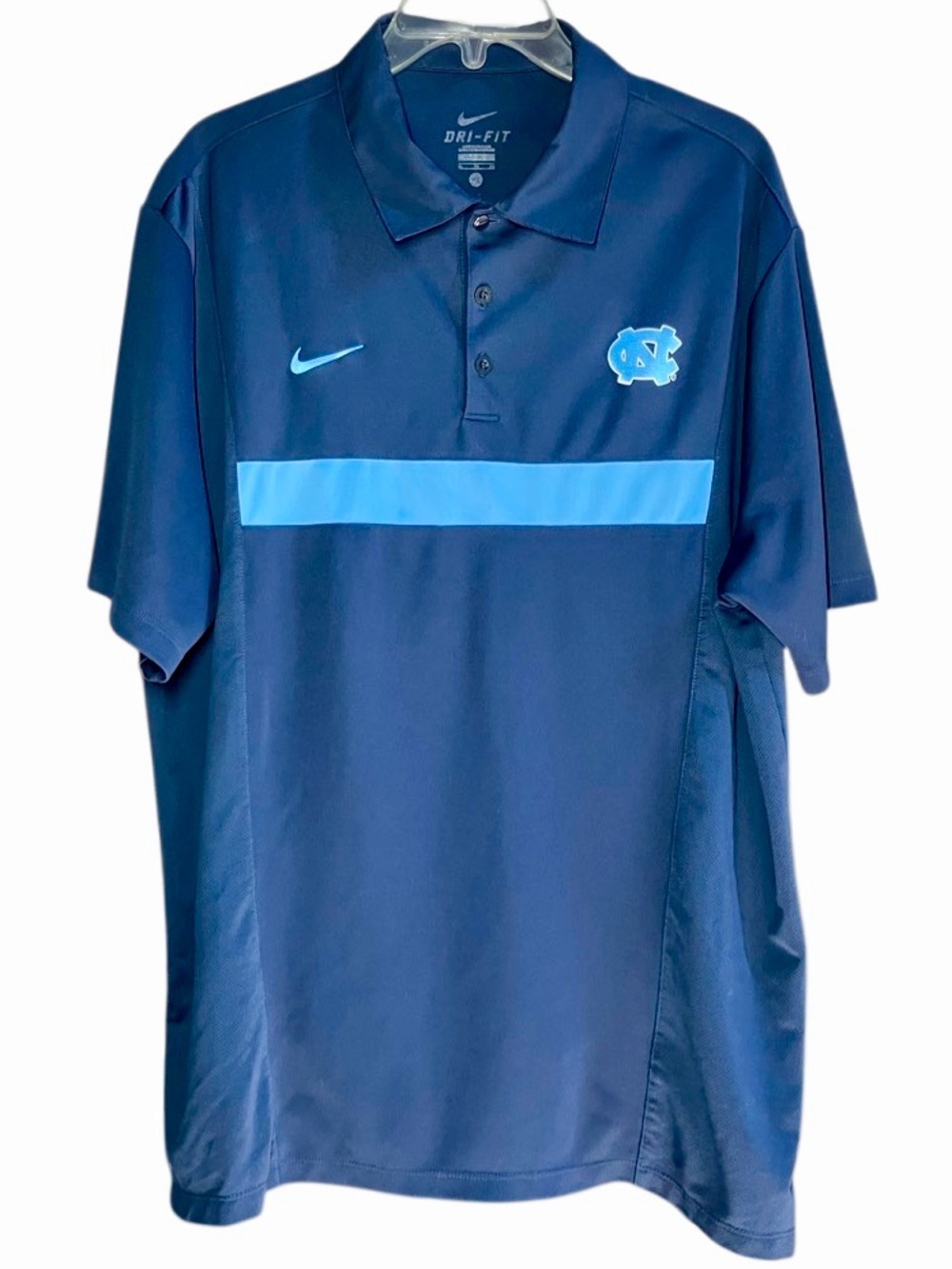 Nike UNC Tarheels Dri-Fit Polo in Navy/Carolina Blue Men’s XL